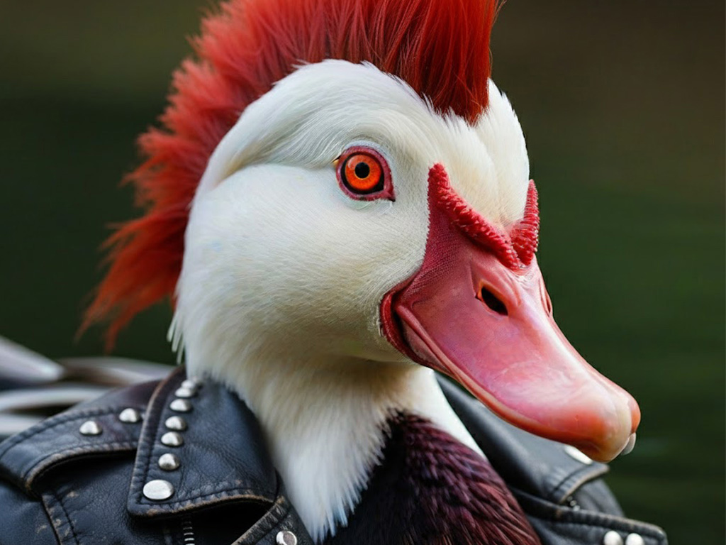 Kevin (KV-0411), a Muscovy duck last seen in Austin, TX